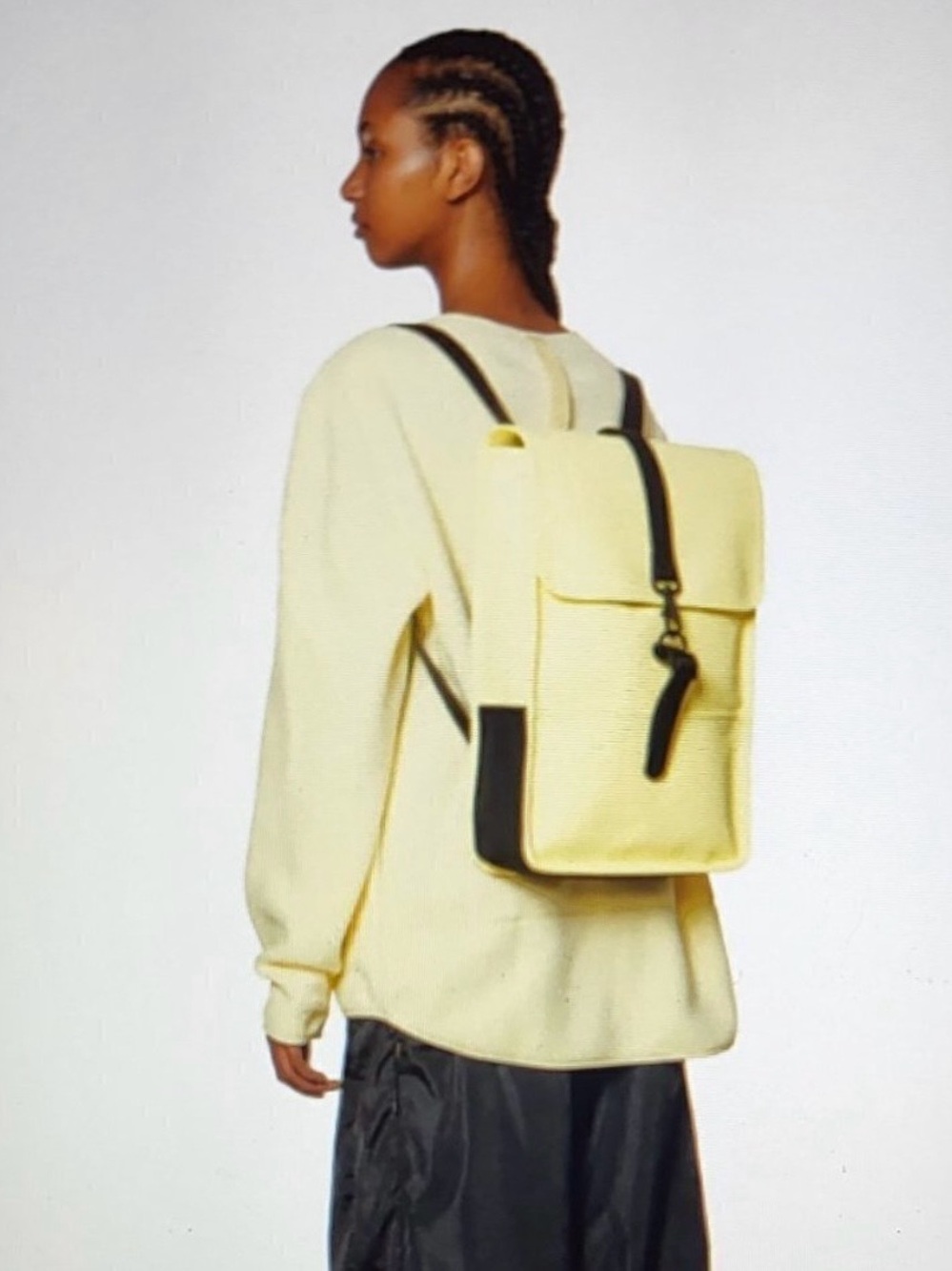 NWT Rains Backpack Mini - Waterproof Yellow Daypack Slim Unisex Tech Travel Bag
